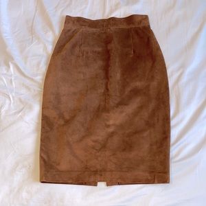 Vintage Danier Leather Suede Skirt